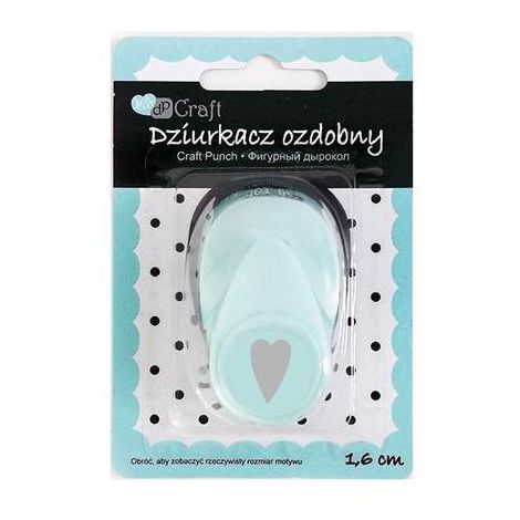 Dziurkacz ozdobny dpCraft 1,6cm Serce podłużne